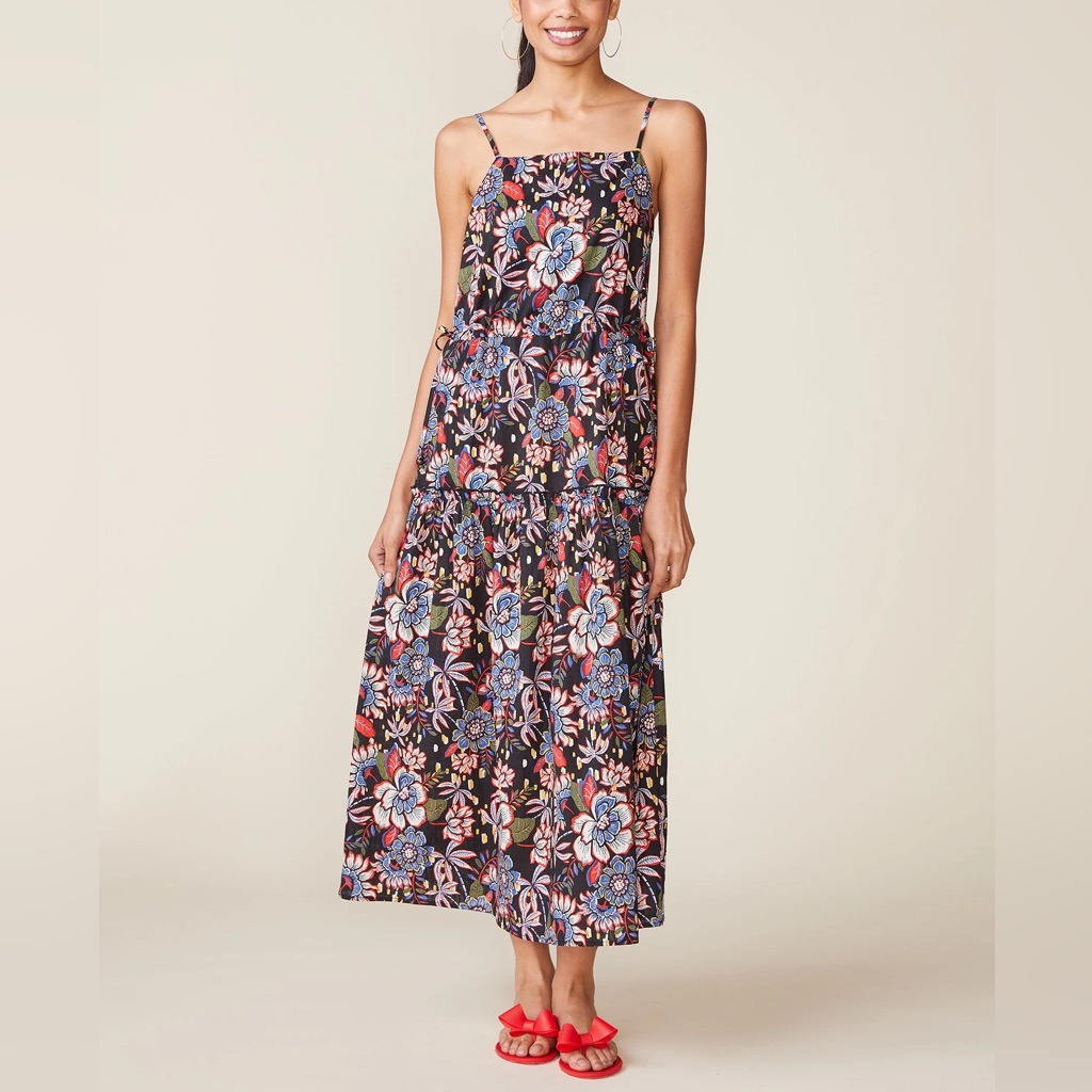Nwt Anthem The Label Textured Side Tie Maxi Dress